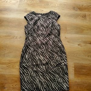 NWT Anne Klein Black & White Print Dress Size 14